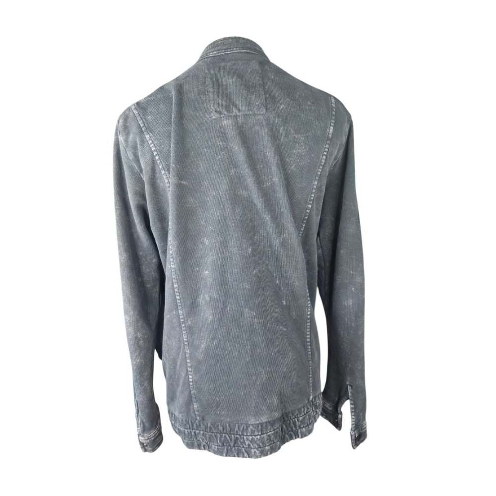LA Hearts Women's Dark Gray Acid Wash Asymmetrical Moto Jacket Sz. S - Picture 3 of 5